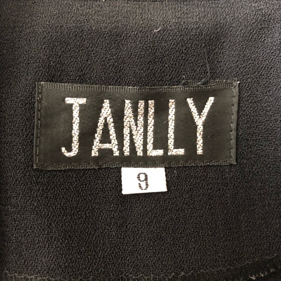 JANLLY Black Short Sleeve Blazer Blouse - Picture 7 of 8